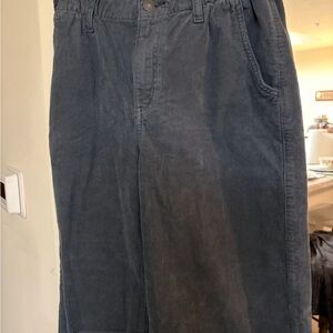 American Eagle Outfitters Women's Corduroy Pants in Dark Gray